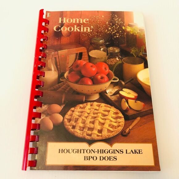 Vintage 90s Cookbook "Home Cookin' Houghton-Higgins Lake BPO Does" - Picture 1 of 10